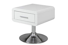 Amazon Brand - Movian Emme - Comodino, 40 x 40 x 45 cm (Lu x La x A), bianco lucido