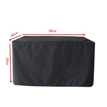 THJ - Set di mobili da giardino, impermeabile, resistente, in tessuto Oxford 210D, per set di cubi, mobili da giardino (nero, 86 x 86 x 36 cm)