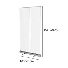 Pull Up Banner Trasparente - Full Tarp con Rullo in sul Basamento Free Standing Isolation Barrier - Pellicola Protettiva Libera Shield per caffè, Negozi al Dettaglio, Cassiere, Receptionist