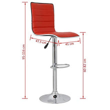 vidaXL Sgabello Coppia sgabelli Bar e Cucina Design Moderni Ecopelle Imbottita Rossi