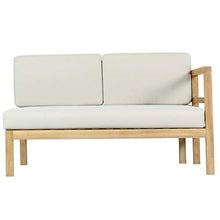 Teako Design Divano angolare da Giardino Pusie, a Destra, in Legno di Teak