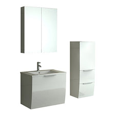 Jet-Line - Set da bagno Rorschach, colore: Bianco lucido