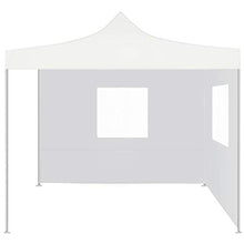 vidaXL Gazebo Pieghevole Professionale 2 Pareti 2x2m Acciaio Bianco