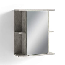 Homexperts Lido Armadio con Specchio, Melammina, Beton Light Atelier, 60 x 70 x 30cm (BxHxT)