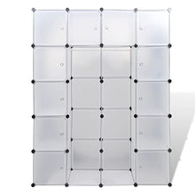 vidaXL Armadio Modulare 14 Scomparti Bianco Appendiabiti Scarpiera Guardaroba