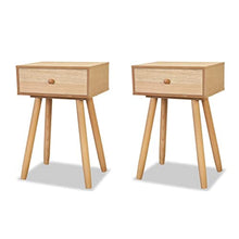 vidaXL Comodino 2 pezzi, in legno di pino massiccio, 40 x 30 x 61 cm, colore: marrone