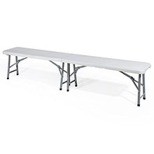 VERDELOOK Panca Birreria, Pieghevole in Acciaio e Plastica, 183x28x44 cm