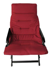 Metalfar Sedia Sdraio dondolina Imbottita Comfort Luxury con bracciolo in Legno Color Bordeaux