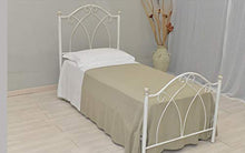 Letto Singolo in Ferro BATTUTO, Modello Denise, Vari Colori (Nero, Sfumature Oro)