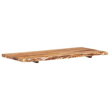 FAMIROSA Piano per Lavabo Bagno in Massello di Acacia 120x55x3,8 cm