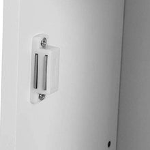 BAKAJI Mobiletto Portarotolo Bagno Armadietto con Porta Rotolo Carta Igienica e Mobile con Anta e 2 ripiani Dimensione 18 x 20 x 78 cm Design Moderno Bianco