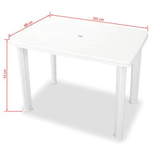 Greemotion 431020 Tavolo Faretto Ovale Giardino Esterno in Plastica, Bianco, 101x68x72 cm