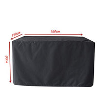 THJ Set di Mobili da Giardino per Esterni, Rivestimento per Mobili in Tessuto Oxford 210D Resistente all'Acqua E Resistente per Set di Cubi, Mobili da Giardino (160 * 150 * 80cm,Nero)