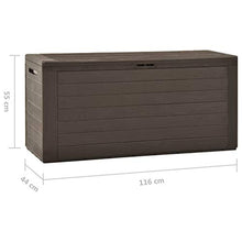 Irfora Baule da Giardino Marrone,Baule da Giardino per Esterno Impermeabile 116x44x55 cm
