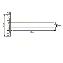 Sumnacon - Barra portasciugamani, in acciaio inox, 2 barres-35cm
