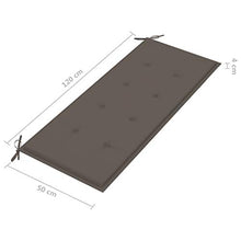vidaXL Panchina da Giardino Cuscino 135cm Massello d'Acacia Grigio