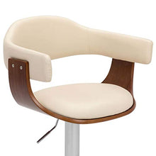 UnfadeMemory 2 pz Sgabelli da Bare da Cucina, Sgabello Lounge con Schienale e Braccioli in Similpelle (Crema e marrone scuro)