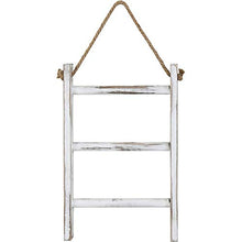 Moligh doll Portasciugamani da Appendere Un Parete Scala nel Legno Rustico Imbiancato da Appoggio Scala per Interni nel Stile Rustico Portasciugamani con Corda Regolabile