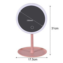 Specchio a LED, Specchio per Trucco a LED, dimmer Continuo, Design di Ricarica USB, Lente di ingrandimento 5 Volte, Regolazione dell'angolo di 90 °, Ampia Base del Telaio