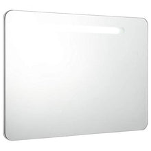 Festnight Armadietto Bagno con Specchio e LED 80x11x55 cm