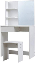 Stile moderno mobili in legno, legno comò camera da letto spogliatoio tavolo con specchio e ripiani aperti,White