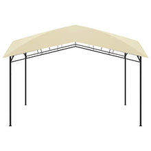 Festnight Gazebo da Giardino, Gazebo da Esterno, Gazebo da Spiaggia, Gazebo perFesta/Matrimonio/Barbecue, 4x4x2,9 m Crema 180 g/m²