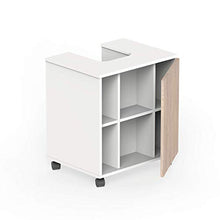 Muebles Pitarch Mobili da Lavabo Sintra, 64 x 59 x 45 cm Larghezza x profondità, Colore Quercia, melamina, Altezza, Bianco/Roble Aurora, Regular