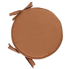 eewopjkj Cuscini per sedie Rotondi per Sedia da Pranzo Confezione da 2 con Lacci Cuscini per sedili universali Cuscini per Esterni per Interni Cucina da Giardino-Marrone 38x38 cm (15x15 Pollici)