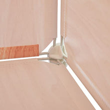 Relaxdays Armadio Componibile, Scaffale con Ante, Bastone Appendiabiti, 8 Scomparti, Effetto Legno, Altezza 145 cm