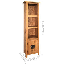 vidaXL Set da Bagno 5 pz in Legno Massello di Pino di Recupero Mobili Specchio