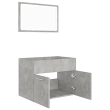 vidaXL Set Mobili da Bagno 2 pz Grigio Cemento in Truciolato
