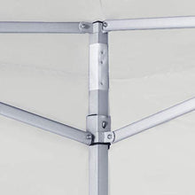 vidaXL Gazebo Pieghevole Professionale 2 Pareti 2x2m Acciaio Bianco