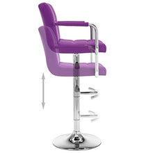 FAMIROSA Sgabelli da Bar 2 pz Viola in Similpelle-3631