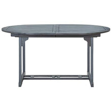 E E-NICES Tavolo da Giardino Grigio 200x100x74 cm in Legno di Acacia