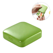 TOPBATHY - Mini portapillole da viaggio con 2 scomparti, contenitore per medicine portatile, contenitore per integratori (verde)