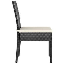 SKM Set da Pranzo da Giardino 9 pz in Polyrattan Nero (63.85kg)