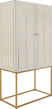 Kare Luxury Champagne Armadio Bar, Beige (Argento), 181 x 89 x 47 cm