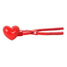 ASFD Heart Love Snowball Maker Inverno Plastic Snowball Maker Clip Giocattoli per Bambini Rosso
