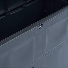 ZRB Baule da Giardino, Scatola da Giardino, Contenitore Esterno per Patio Giardinaggio Utensili, Cuscini, Accessori Piscina, Cuscini, 84,5 galloni, Nero, plastica,Multibox