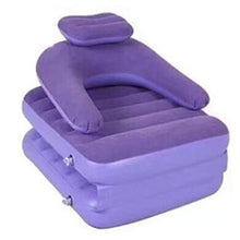 Wsaman Elegante Divani Gonfiabile Cuscino Regolabile, Portatile Outdoor Divano Pigro Divano Letto Singolo con Floccato Materiale in PVC Ecologico per Adulti E Bambini