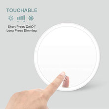 Kasimir Specchio da Trucco con Luce LED Specchio Cosmetico Illuminato Portatile Specchio Makeup Professionale Touch Screen per Trucco Camera da Letto Rasatura e Viaggio - Il Giro, Bianco