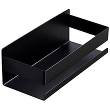 RUICER Mensola da doccia senza foratura, in acciaio inox, per bagno, autoadesiva, colore: nero