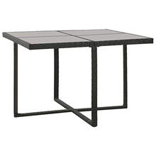 SKM Set da Pranzo da Giardino 5 pz con Cuscini in Polyrattan Nero (49kg)