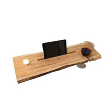 AnnYGJ Vaschetta per Vasca, Portaoggetti in Legno Massello Portapacchi in bambù Libreria iPad Porta Bicchiere per Vino, 100cm per La Casa La Maggior Parte della Vasca da Bagno Dell'hotel