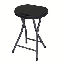 SHANCL Sgabello Pieghevole in plastica Sgabello Sedia Sedia per la casa Sgabello Alto per Adulti Panchina Semplice Portatile Semplice Moda Creativa (Color : Black)