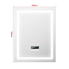 Flyelf 600x800mm Specchio da Parete da Bagno, con Due Altoparlanti Bluetooth, Controllo Tattile Illuminato Dimmerabile