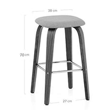 Sgabello da bar in legno massello con schienale alto, sedia girevole e creativa, moderna (colore beige)