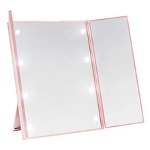 BD.Y Specchi per Trucco Specchio cosmetico Pieghevole Pieghevole a Specchio per Desktop di Bellezza a Specchio a LED per Sala Polvere e Bagno
