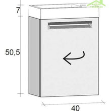 Kit Mobile & lavabo RIHO LUCCA SET 5 in legno lamellato, 40 x 22 H, 57,5 cm