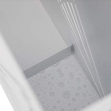 Relaxdays Portaombrelli XL, Supporto Rettangolare per Ombrelli e Bastoni, Acciaio, Portatile, 48x40x15cm., Bianco